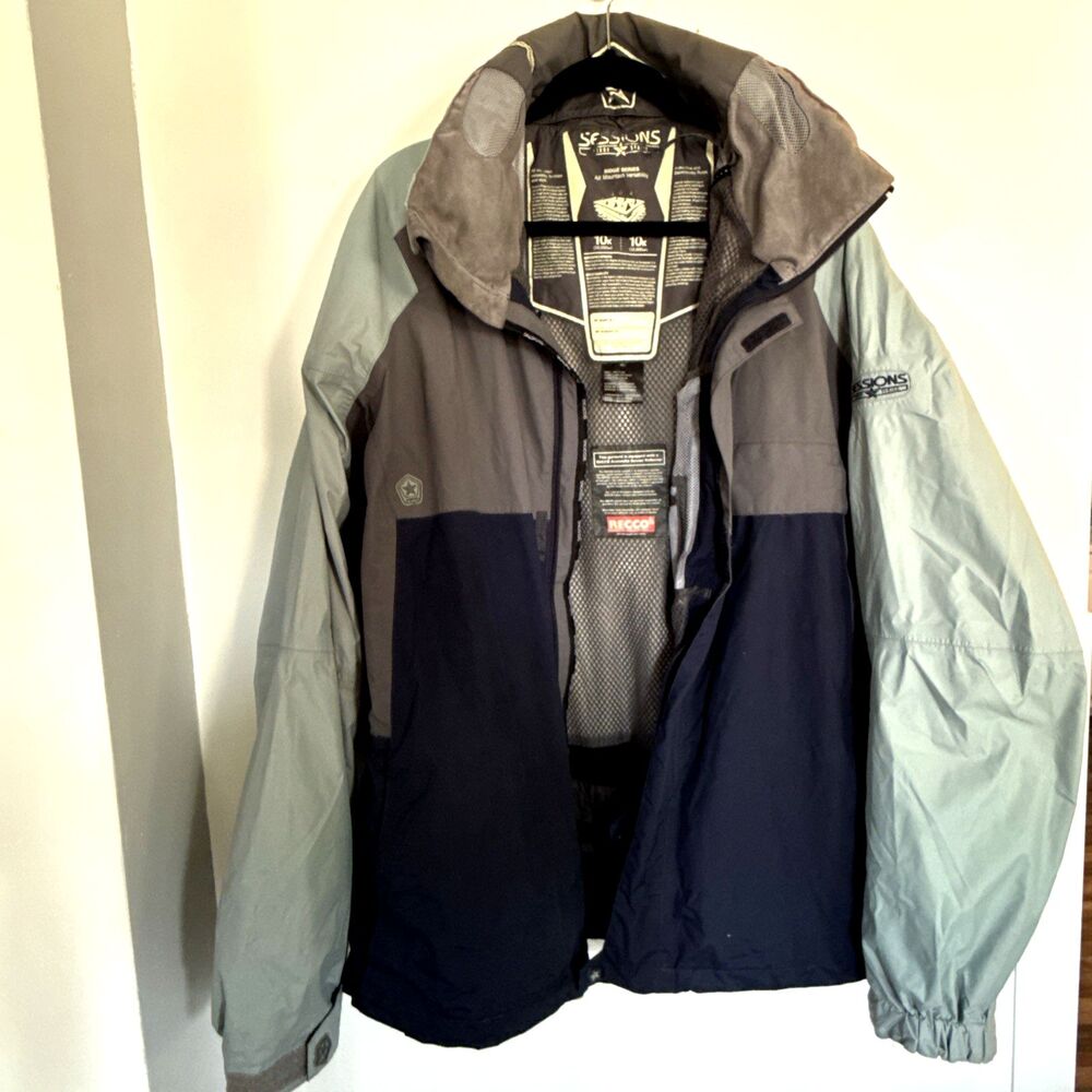 Sessions Ridge Series All Mountain Recco Rescue Jacket Mens XL SkiSnowboard $350